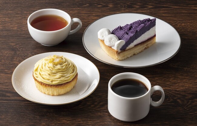 ～少しでも秋気分 レトロ喫茶風スイーツ～「喫茶風ほっくりモンブラン」「紫芋とカシスのタルト」を8月20日（水）より発