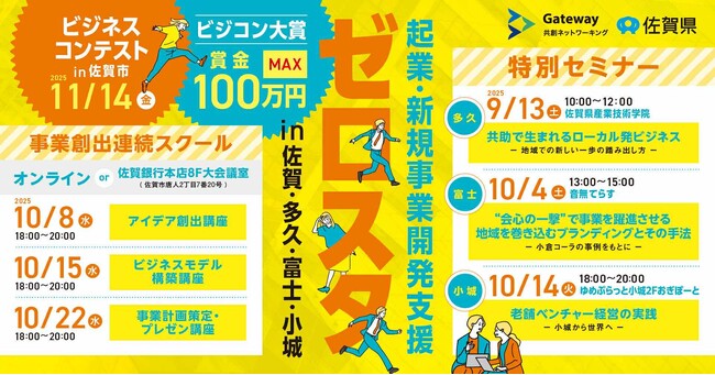 3期目のゼロスタのステージは多久・富士・小城・佐賀!