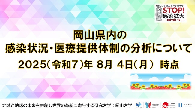 【岡山大学】岡山県内の感染状況・医療提供体制の分析について（2025年8月4日現在）