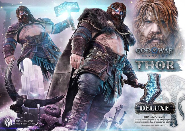 『ゴッド・オブ・ウォー ラグナロク』の「トール」を、1/3スケールスタチューとして立体化