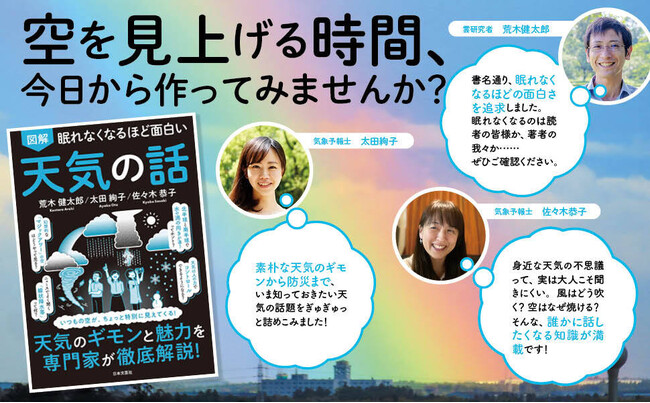 空の不思議から最新のテクノロジーまで、意外と知らない天気の世界がよくわかる！『眠れなくなるほど面白い 図解 天気の話』8/26発売