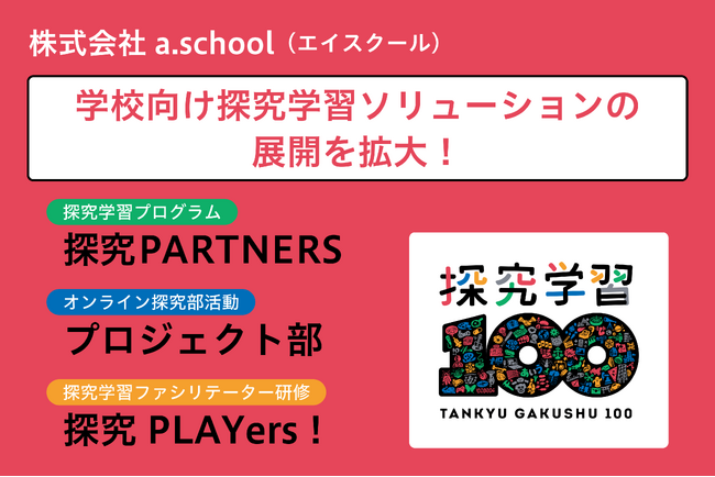 探究学習のa.school(エイスクール)が学校向け探究学習ソリューションの展開を拡大