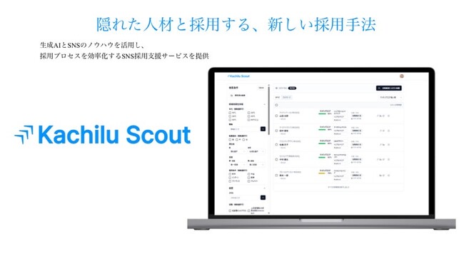 株式会社BizDB、隠れた人材を採用する新しい採用手法「Kachilu Scout」をリリース