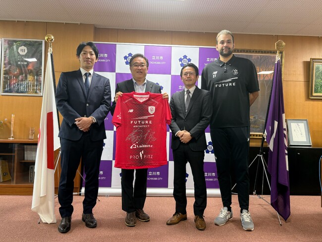【東京都立川市】男子プロハンドボールチーム「ジークスター東京」選手が立川市長を表敬訪問