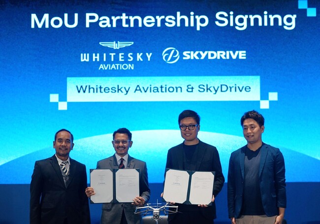SkyDrive、「空飛ぶクルマ」事業化に向け、インドネシア最大級のヘリコプター運航会社、Whitesky社と業務提携