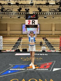現役中学2年生・MIUさん(13歳)が史上最年少ラウンドガールとしてデビュー