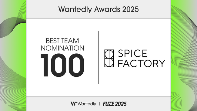 スパイスファクトリー、2年連続『Wantedly Awards 2025』 約40,000社の中からBEST TEAM NOMINATION 100に選出