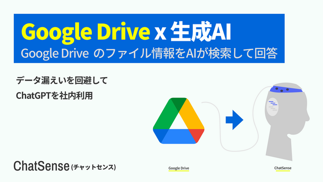 社内データをChatGPTに学習（RAG）させる「ChatSense」、Google Drive連携機能をリリース予定
