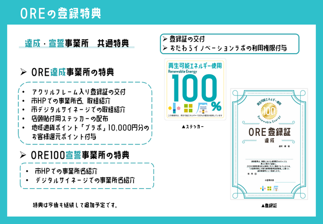 【神奈川県小田原市】「小田原市再エネ電力使用事業所登録制度（愛称：ORE）」登録事業所のPRをスタートします！