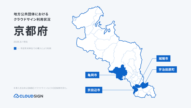 クラウドサイン、京都府内の4自治体で導入・支援を実施