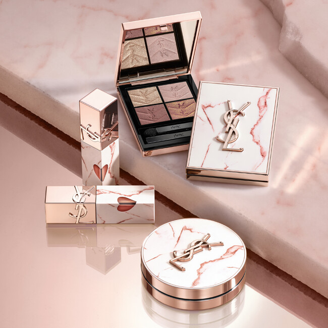 【YSL BEAUTY】ピンクマーブルのパッケージデザインに包まれた限定メイクアップコレクション「FREE TO DESIRE」登場。