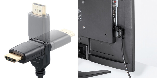 HDMIコネクタが自由に回転！?狭い場所でも簡単に接続できる4K60Hz対応のUSB Type-C-HDMI変換ケーブルを8月28日に発売