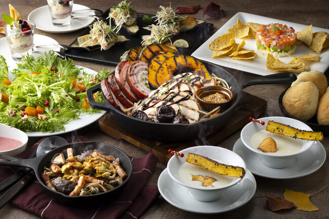 【コートヤード・バイ・マリオット 東京ステーション】溶岩石のグリルで焼き上げた秋の海の幸・山の幸を堪能する秋のディナーコース「Autumn Breathing」を発売