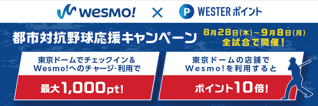 『Wesmo!都市対抗野球応援キャンペーン』開催