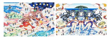 神や自然現象をキャラクターを用いて描くアーティスト、金田涼子の個展を京都 蔦屋書店と銀座 蔦屋書店にて9月12日（金）より同時開催。