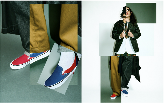 OTW by Vans x ENGINEERED GARMENTS　ニューヨーク拠点のブランドとのコラボレーション最新作 タイムレスなデザインに左右非対称のアクセントを加えたSlip-Onが誕生