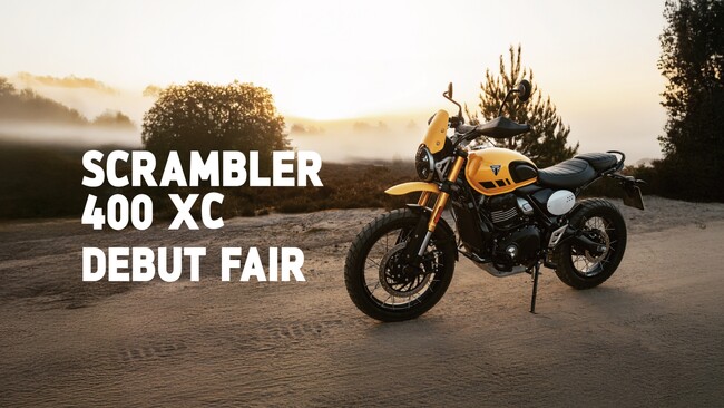 トライアンフから「SCRAMBLER 400 XCデビューフェア」開催のお知らせ