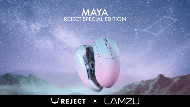 【REJECT GEAR】LAMZUとコラボレーションしたワイヤレスゲーミングマウス「REJECT x LAMZU MAYA 8K REJECT SPECIAL EDITION」8月29日(金)販売
