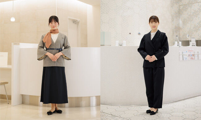 「アンドエスティ」が「ルミネ」「ニュウマン」コンシェルジュの新制服をサステナブル素材と普遍的なデザインでプロデュース