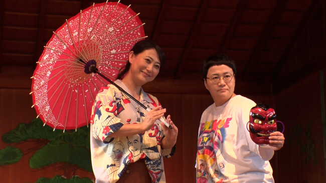 【ＢＳ日テレ】友近　故郷・愛媛でも冴えるアドリブ力！ ハリセンボン春菜と即興芝居連発