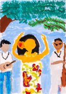 代表作品(展示予定) 作品名 ハワイのオハナ 作者 西田江里 代表作品(展示予定) 作品名 ハワイのオハナ 作者 西田江里