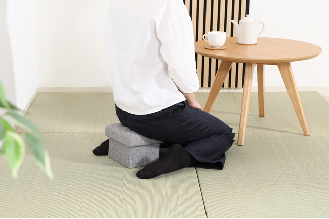 花火大会や秋の運動会にも活躍！脚をこっそり守る救世主。「正座椅子にもなる収納スツール」誕生！