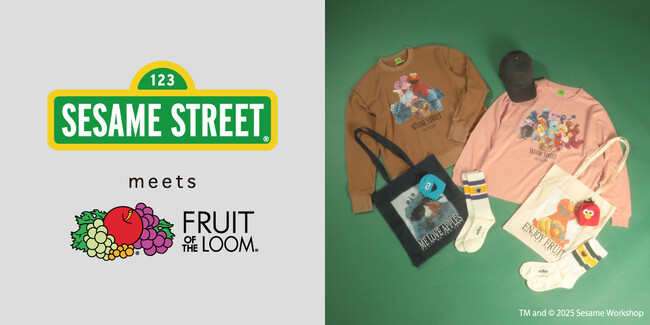 【Green Parks】「SESAME STREET meets FRUIT OF THE LOOM」・セサミストリートの仲間たちとフルーツがモチーフのポップな別注コレクションが登場！