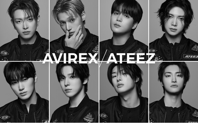 世界的に注目を集める韓国8人組ボーイズグループ「ATEEZ」と「AVIREX」とのコラボレーションが実現。