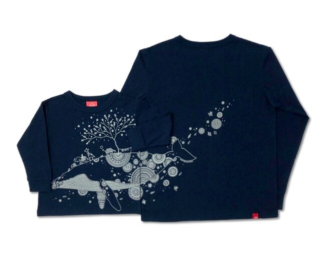 ペン1本で描かれた細密アート、かめいち堂「くじら」×OJICOの新作長袖Tシャツが登場！