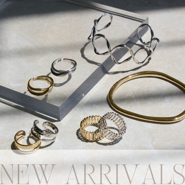 アクセサリーブランド『Mira LABO』のオンラインショップに、バングルやリングの新作が9/4（木）新入荷しました。