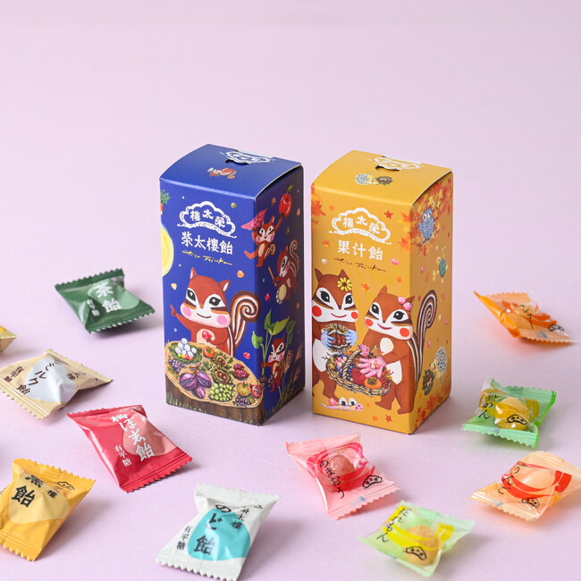【藤岡ちさ×榮太樓】　お月見限定榮太樓飴・果汁飴発売&LINE着せかえ配信