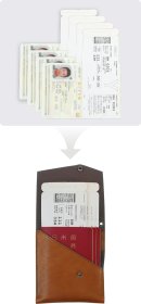 旅行中は、パスポートに搭乗券を挟んだまま収納するとスムーズ