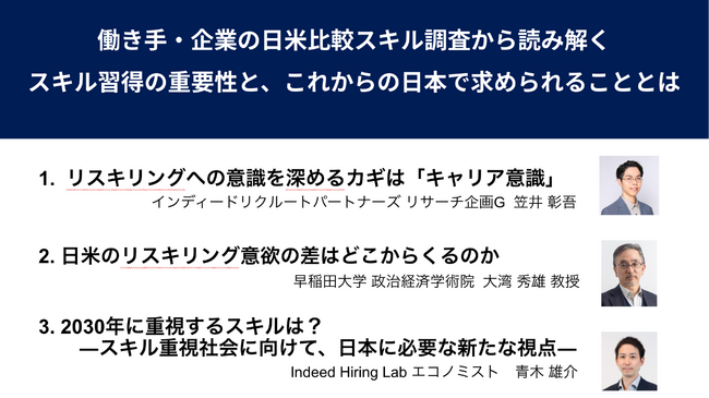 【セミナー動画配信のお知らせ】「働き手・企業の日米比較スキル調査から読み解くスキル習得の重要性と、これからの日本で求められることとは？」