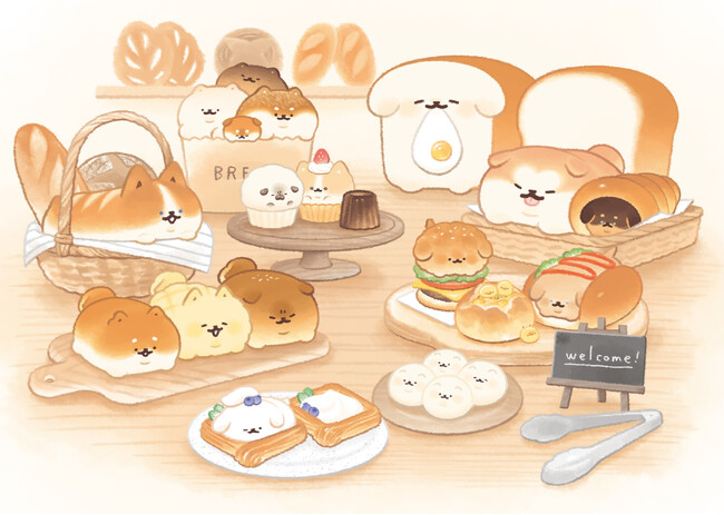 かわいくてふしぎなパンのわんこたちに癒やされる！ 『いーすとけん。まいにちほっこりダイアリー 2026』が発売