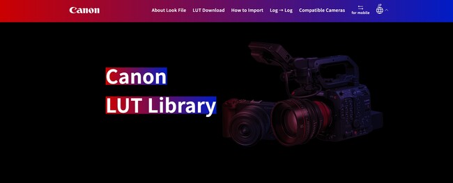 キヤノン純正LUTの情報を発信する専用サイト“Canon LUT Library”をオープン！