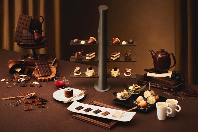 ヴァローナやカカオバリーなど7種のブランドショコラ × 秋の味覚のマリアージュ 産地別の食べ比べで世界をめぐる Chocolate Voyage Afternoon Tea