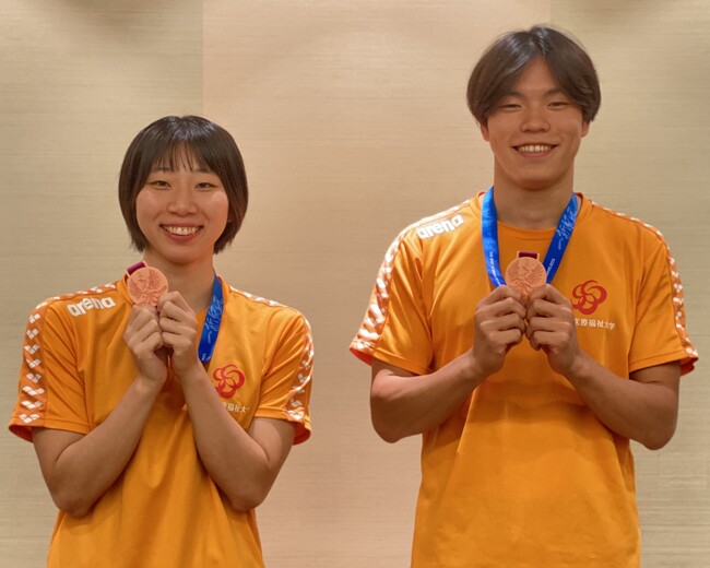 【新潟医療福祉大学】水泳部2名が日本学生選手権水泳競技大会(インカレ)にて3位入賞！