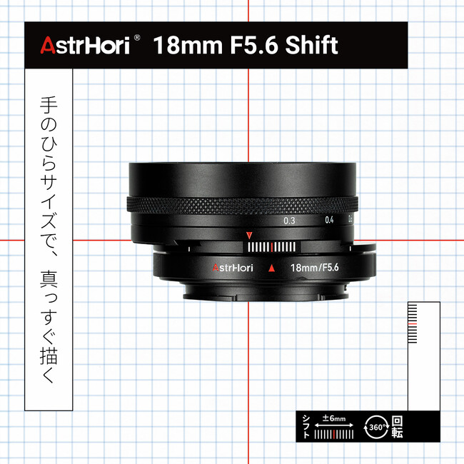 歪みも、映り込みも、意のままに。 ―APS-C対応 MFシフトレンズ「AstrHori 18mm F5.6 Shift」新発売のお知らせ