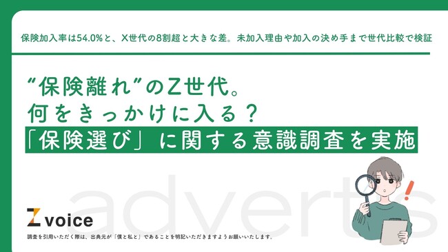 “保険離れ”のZ世代。何をきっかけに入る？「保険選び」に関する意識調査を実施
