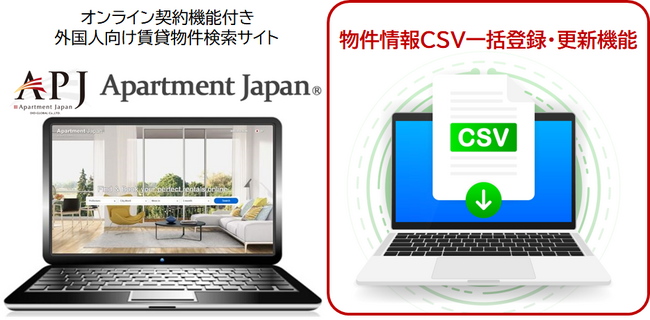 外国人向け賃貸サイト「Apartment Japan」が新機能『CSVによる物件情報一括登録・更新機能』をリリース