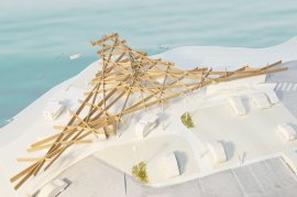 一般流通材&在来木造の技術だけで印象的な大スパンを実現する「ヤタラ組」の提案例 一般流通材&在来木造の技術だけで印象的な大スパンを実現する「ヤタラ組」の提案例