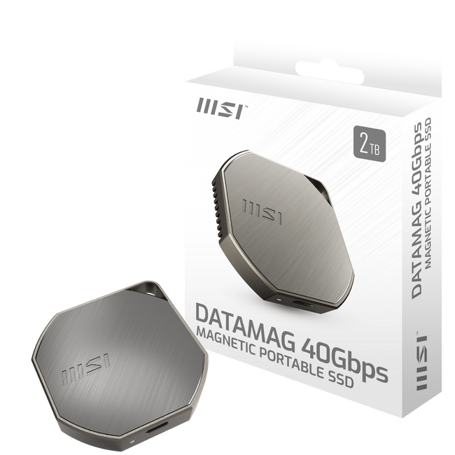 MSI初の、USB4対応の外付けポータブルSSD「DATAMAG 40Gbps」シリーズを発売