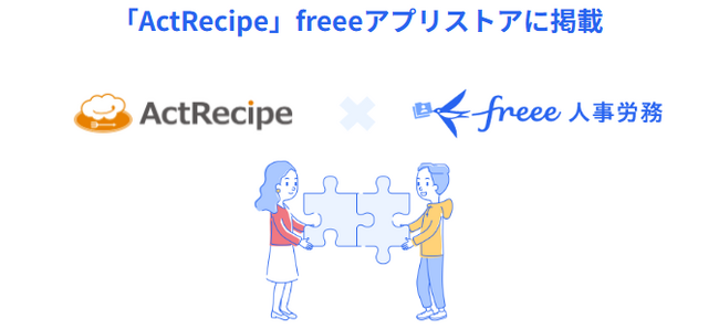 SaaS連携サービス「ActRecipe」とfreee人事労務のAPI連携を開始　従業員情報を連携し、タスク依頼やリマインドを自動化