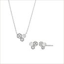 Pt950／Pt850 ダイヤモンド ネックレス、ピアス