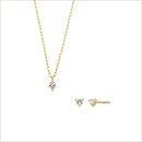 K10YG ダイヤモンド ネックレス、ピアス