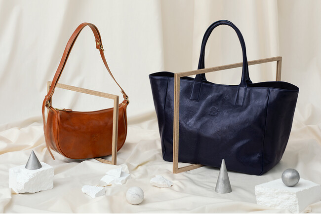 〔イル ビゾンテ〕さりげない透明感が印象的な新素材「EPOCA LEATHER」