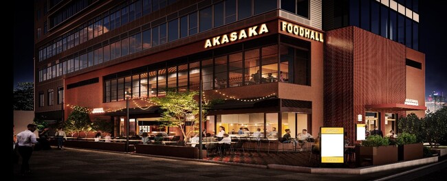サービス付きオフィスH1O（エイチワンオー）と商業の複合施設フードホール「kaiwaii akasaka」2025年10月29日　開業予定