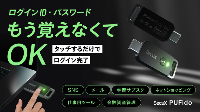 【国際標準セキュリティ規格FIDO2搭載】パスワード漏洩から守る新時代の電子キーがMakuakeにて限定販売スタート