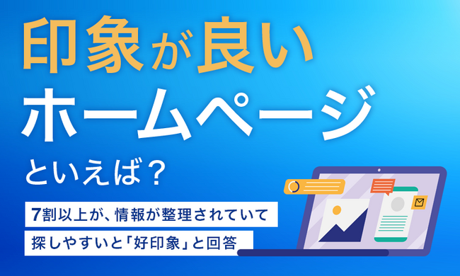 【印象が良いホームページといえば？】7割以上が、情報が整理されていて探しやすいと「好印象」と回答