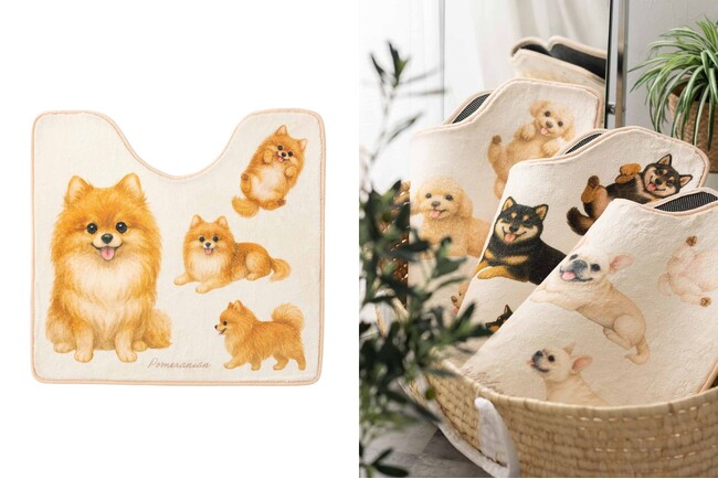 【全20種類の犬種】雑貨ブランド「Jubilee」から犬デザインのもこもこトイレマットが登場